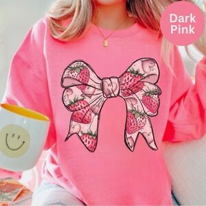 NEW Cute Valentine Bow Graphic Sweatshirt Sweater S-5X Oversized